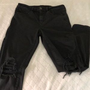 American eagle stretch jeans with holy knees sz 12